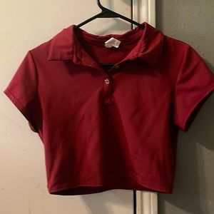 cropped polo shirt